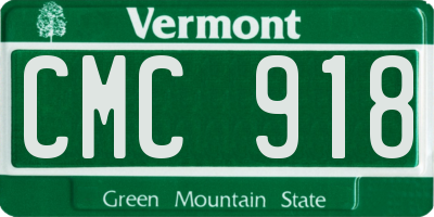 VT license plate CMC918