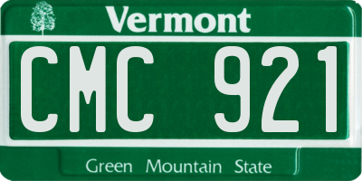 VT license plate CMC921