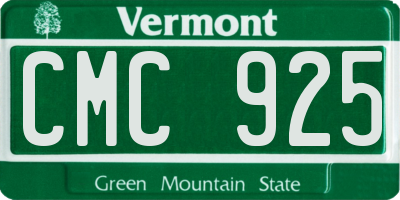 VT license plate CMC925