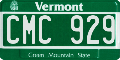 VT license plate CMC929