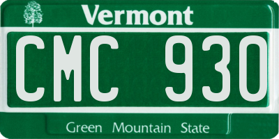 VT license plate CMC930
