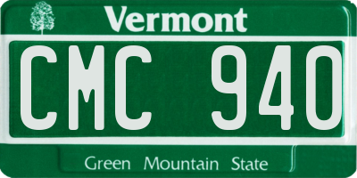 VT license plate CMC940