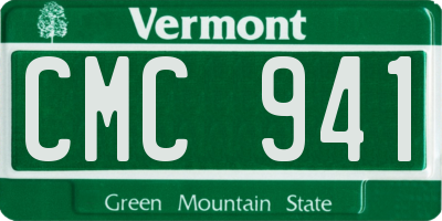 VT license plate CMC941