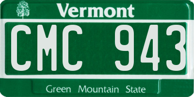 VT license plate CMC943