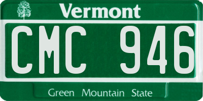 VT license plate CMC946