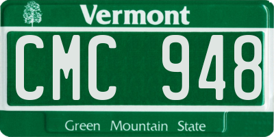 VT license plate CMC948