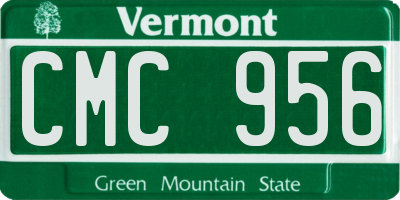 VT license plate CMC956