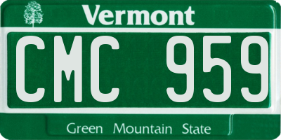 VT license plate CMC959
