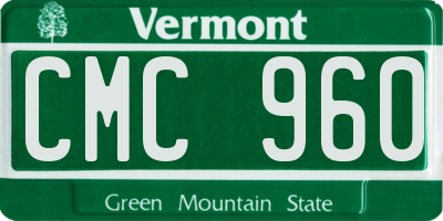 VT license plate CMC960