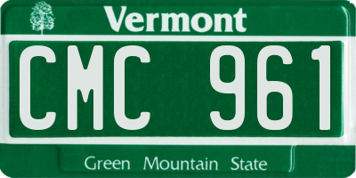 VT license plate CMC961