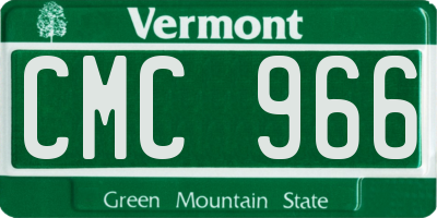 VT license plate CMC966