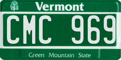 VT license plate CMC969