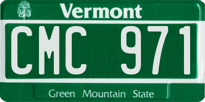 VT license plate CMC971
