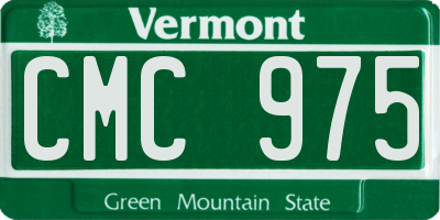 VT license plate CMC975