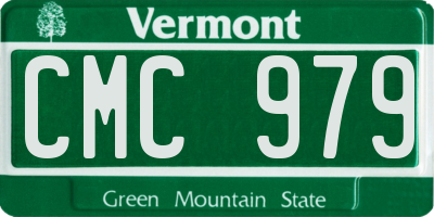 VT license plate CMC979