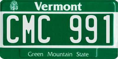 VT license plate CMC991