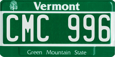 VT license plate CMC996