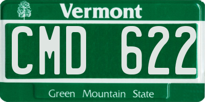 VT license plate CMD622