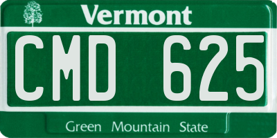 VT license plate CMD625