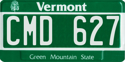 VT license plate CMD627