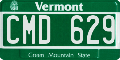 VT license plate CMD629