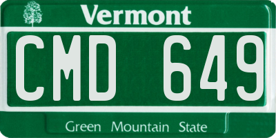 VT license plate CMD649
