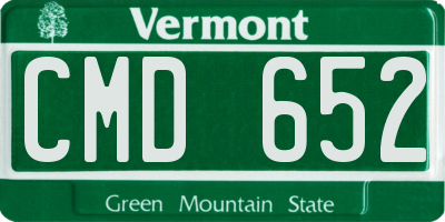 VT license plate CMD652