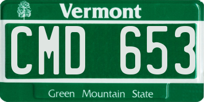 VT license plate CMD653