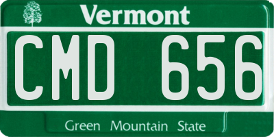 VT license plate CMD656