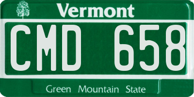 VT license plate CMD658