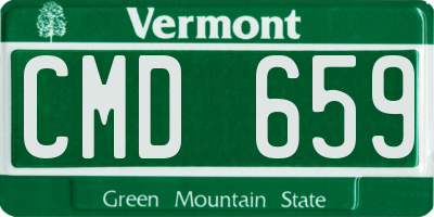 VT license plate CMD659