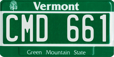 VT license plate CMD661