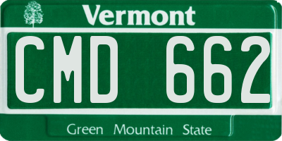 VT license plate CMD662