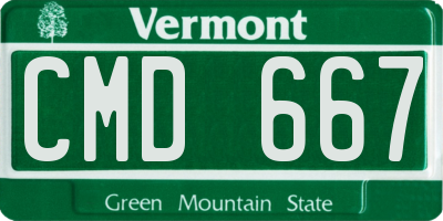 VT license plate CMD667