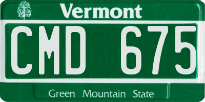 VT license plate CMD675