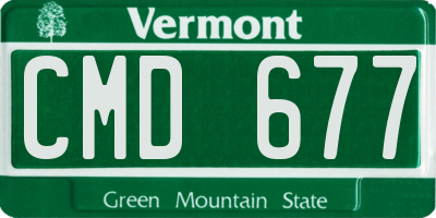 VT license plate CMD677