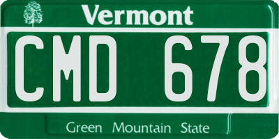 VT license plate CMD678
