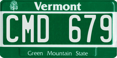 VT license plate CMD679