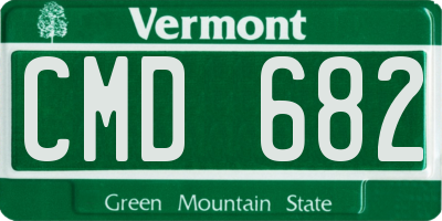 VT license plate CMD682