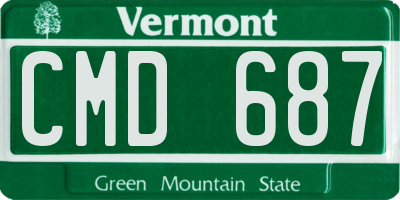 VT license plate CMD687