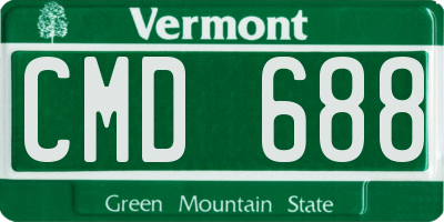 VT license plate CMD688