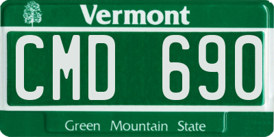 VT license plate CMD690