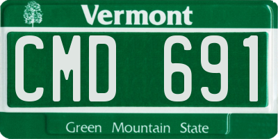 VT license plate CMD691
