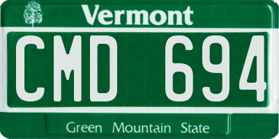 VT license plate CMD694