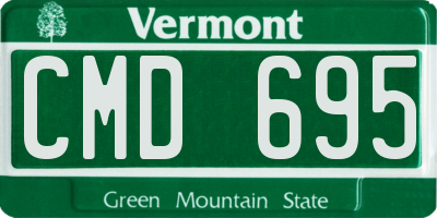VT license plate CMD695