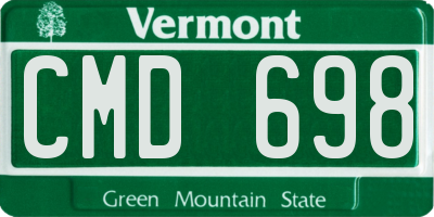 VT license plate CMD698