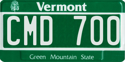 VT license plate CMD700