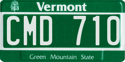 VT license plate CMD710