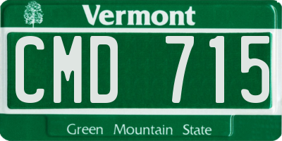 VT license plate CMD715