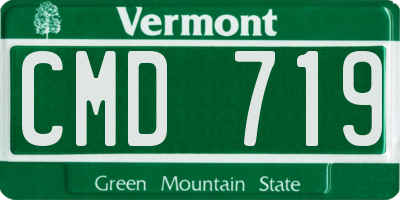 VT license plate CMD719